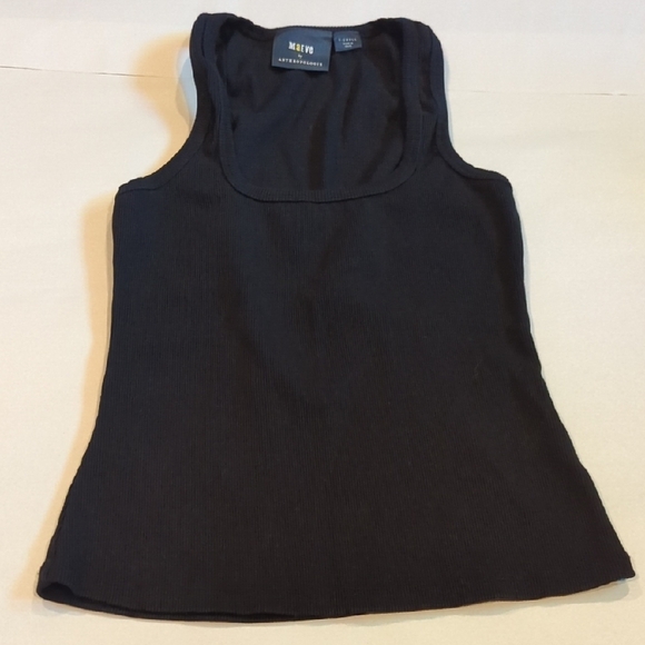 Maeve By Anthropologie Black Ribbed Tank Top Women's Size X-small - Picture 1 of 8